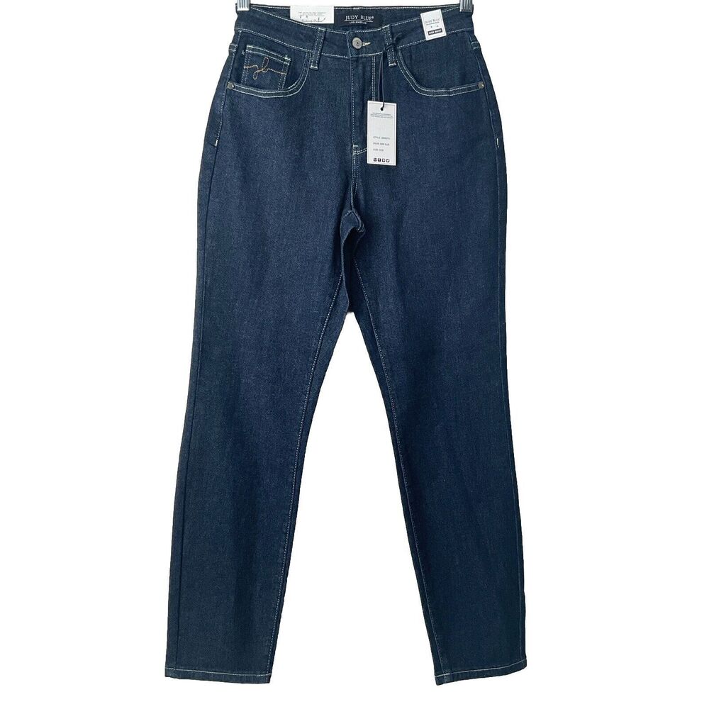 Judy Blue Rinse Wash Mom Jeans Dark Blue High-Rise 26 - Picture 4 of 14